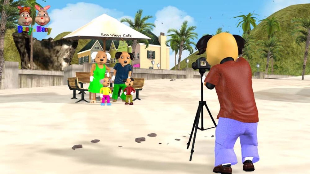 Filming scene from the Dany and Beny animated series