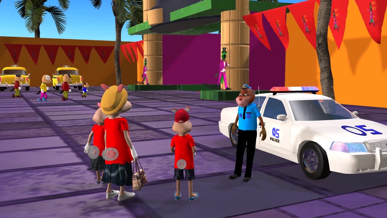 Street scene from the Dany and Beny animated series
