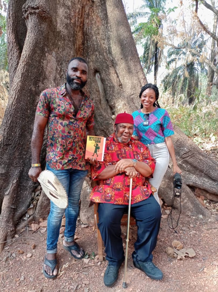 Cast with Pete Edochie during production